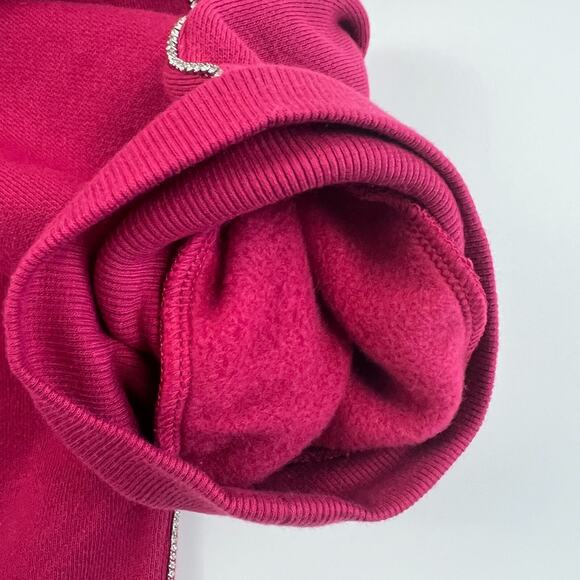 Victoria's Secret On Point Rhinestone Bling Sweatpants Burgundy Size XXL - Picture 12 of 13